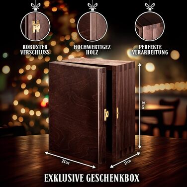 Maverton Whiskey Decanter + 2/4/6 Whiskey Glasses Set with Engraving - 700ml Decanter - Birthday Gift for Women - Monogram