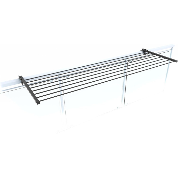 Сушарка для білизни Foxydry Duo антрацит 162 см для балкона, тераси, перил - розкладна, з нержавіючої сталі та алюмінію