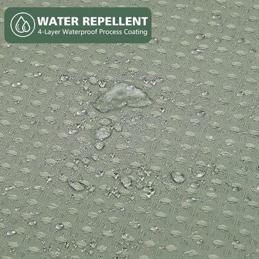 Штора для душу текстильна водонепроникна з поліестеру, 180x200 см, зелена, з кільцями (1 шт)