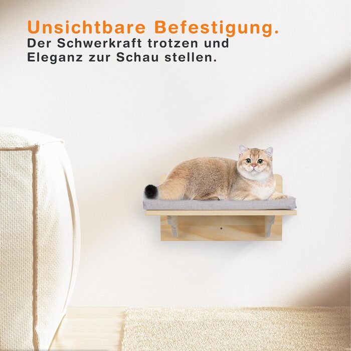 Кігтеточка-стінка для котів, велика полиця для кріплення до стіни, 38 x 27 см