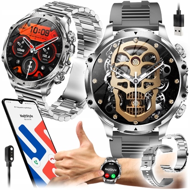 Чоловічий смарт-годинник NejtStyle у сріблястому кольорі