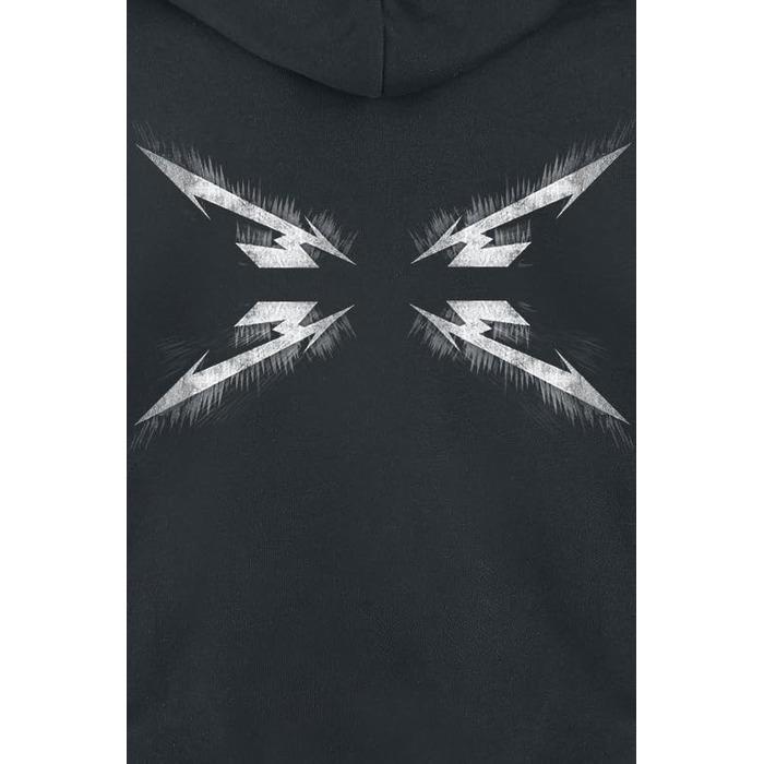 Чоловічий худі Metallica з принтом Spiked Logo, чорний, офіційний мерч гурту, розмір XL