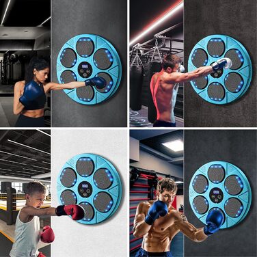 Music Boxing Machine with Bluetooth & LED Lights - Fitness Punching Bag for Adults & Kids
