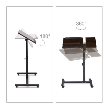Relaxdays Laptop Table with Adjustable Mouse Pad