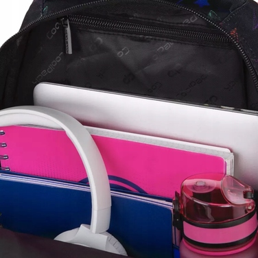Багатовідсінковий шкільний рюкзак CoolPack, червоний, багатоколірний, 29 л
