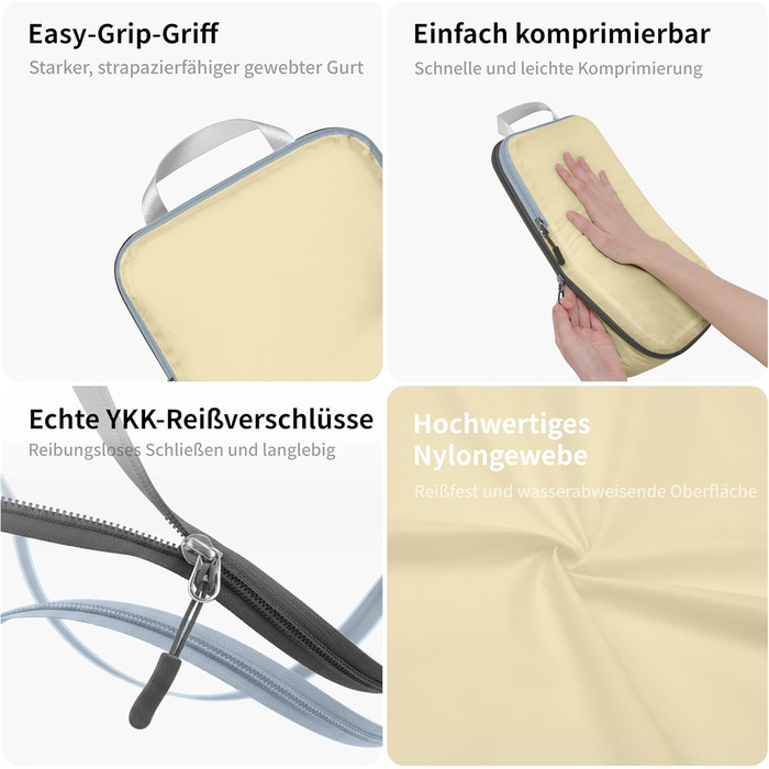 Набір кубиків-органайзерів для подорожей Cipway, 6 шт, білий, розширюваний, ультралегкий