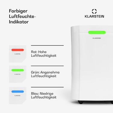 Klarstein AeroDry Smart 12л електросушарка - 12л/день, 2.5л резервуар, 39дБ, WiFi/App/Alexa, LED дисплей, таймер 24г, вугільний фільтр, для приміщень до 18м², преміум якість
