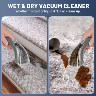 Портативний мийкий пилосос 400W з 2-танком для чищення диванів, килимів, авто та постільної білизни