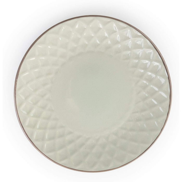 Набір посуду Elama Tahiti з каменю, 16 предметів, сірий та перламутровий