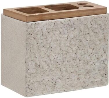 Підставка для електричної зубної щітки Sealskin Grace, для зберігання насадок та пасти, пісок, полірезин, 6 x 12.3 x 10.2 см