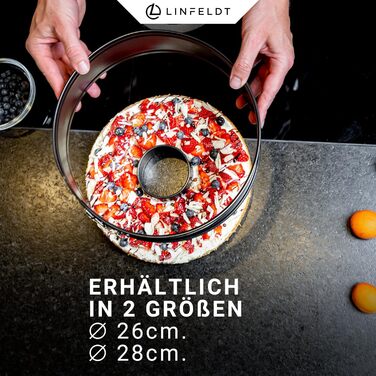 Форма для випічки тортів LINFELDT® Springform 28 см з антипригарним покриттям та невиливним дном