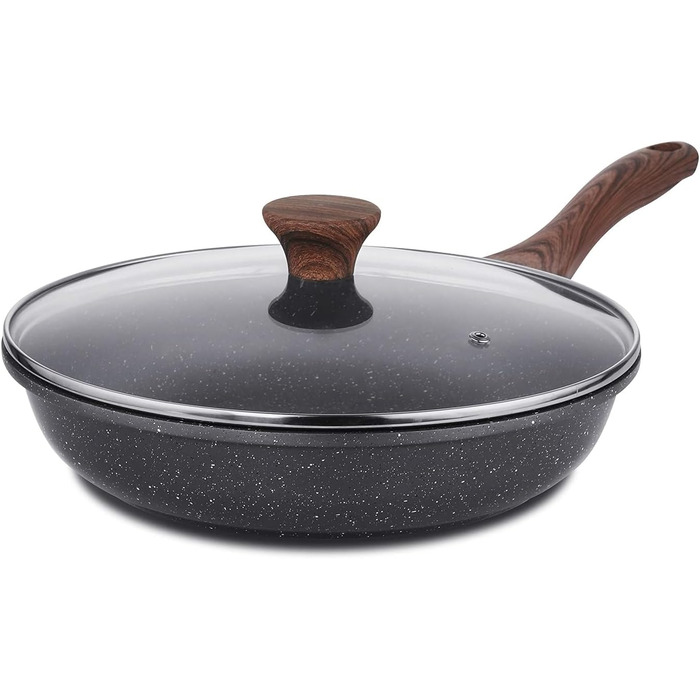 Сковорода SENSARTE з антипригарним покриттям, 24 см, з гранітною керамікою, для плити та індукції, без PFOA/PTFE/PFAS