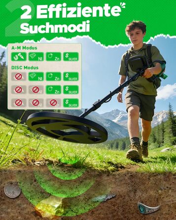 Металошукач для дорослих та дітей: професійний, водонепроникний, з котушкою 10” та лопатою. Ідеальний для пошуку золота на пляжі.