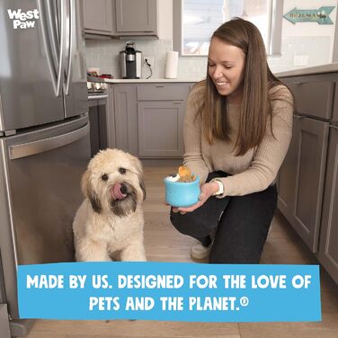 WEST PAW Zogoflex Toppl Treat Dispenser Dog Toy Puzzle - Interactive Chew Toy for Dogs - Dog Toy for Moderate Chewers, Fetch, Catch - Holds Dry Food, Treats, XL