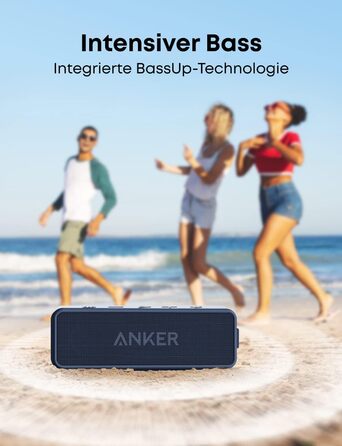 Портативна Bluetooth колонка Anker SoundCore 2 - блакитна, 24 год роботи, IPX7, потужний бас