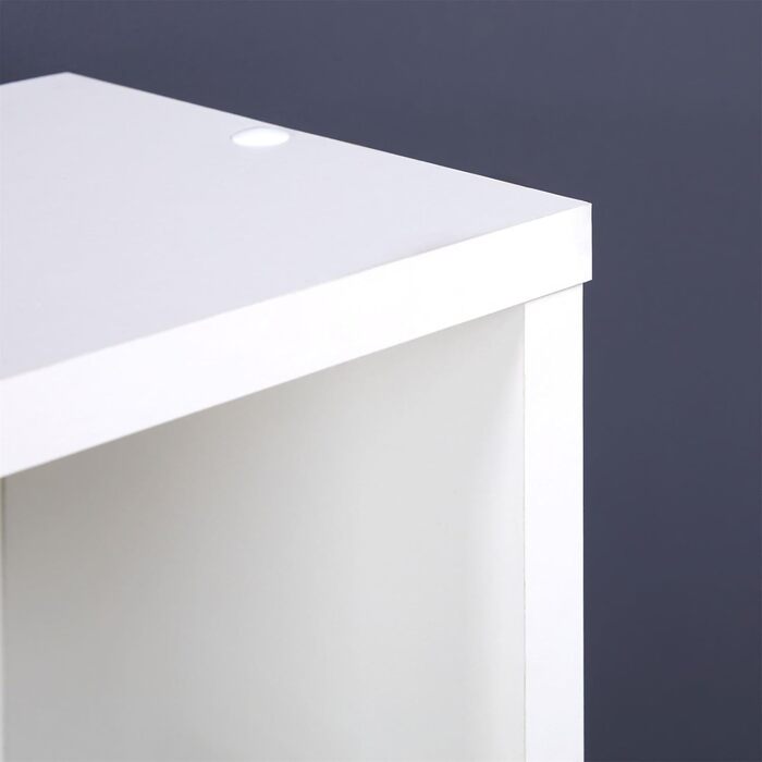 CD DVD BluRay Regal Chart in White – Two-Piece Media Shelf, Storage, CD Stand with 10 Compartments for up to 160 CDs, 20x187 cm (W x H)