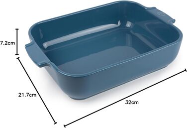 Peugeot 60053 Appolia Casserole Dish, Ceramic, 32 cm (Light Blue)