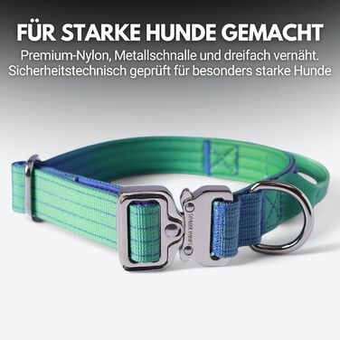 Тактичне нашийник для собак Spark Paws – міцний, преміум-якість, для великих та середніх собак (Lime Wave, XS: 9-18 кг [2.5 см])