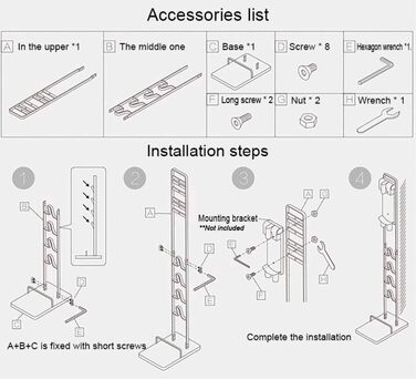 Dyson Vacuum Stand - Compatible with Dyson V15, V12, V11, V10, V8, V7, V6 & DC58, DC59, DC62, DC74 Vacuum Cleaners - Organizer Holder Rack