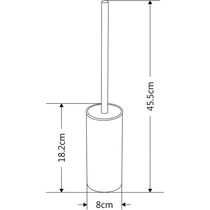 Тримач для унітазної щітки BGL, нержавіюча сталь, золотистий, круглий, підлоговий, для ванної кімнати