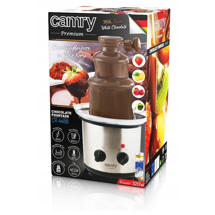Домашній шоколадний фонтан на 3 яруси для fondue, 320 Вт