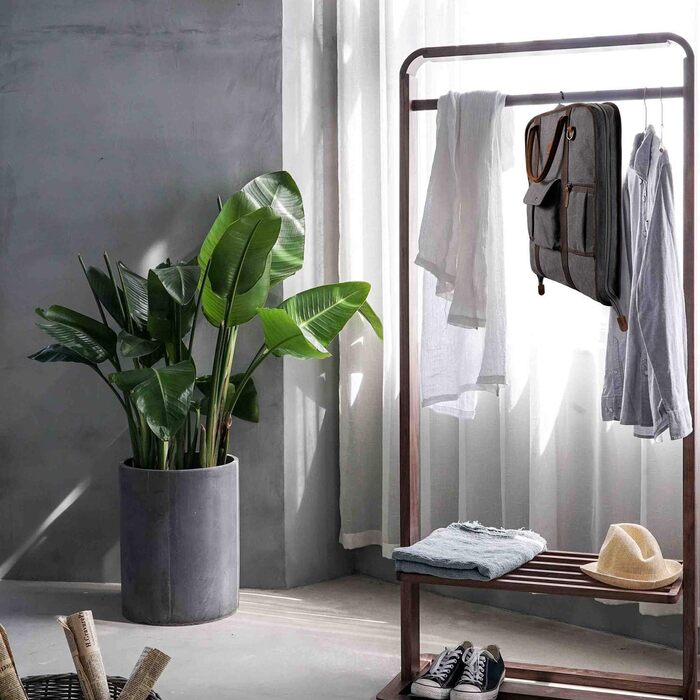 Garment bag for business trips, linen, leather, for men and women