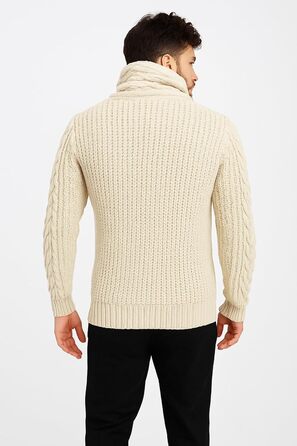 Чоловічий кардиган Eif Neson з ґудзиками, світло-бежевий, Regular Fit, для повсякденного та ділового стилю