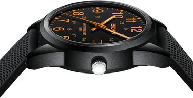 Чоловічий годинник: аналоговий кварцовий годинник з водозахистом 30M, стильний дизайн для чоловіків (A4-r015-schwarz Orange)