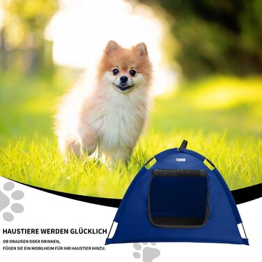 Водонепроникне намет-будиночок для собак та котів, Типi, для внутрiшнього та зовнiшнього використання, блу/S