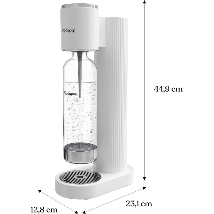 Водопровідна система Sodapop Cooper: стильна та компактна модель (44.9 см, білий, з PET-пляшкою)