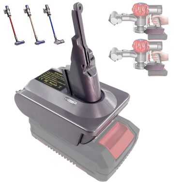 Адаптер для акумулятора Dyson V7 V8, MT18V7V8: перетворювач Makita 18V на Dyson 21.6V V7(SV11) V8(SV10) Fluffy Animal Trigger. Сумісний з акумуляторами Einhell.
