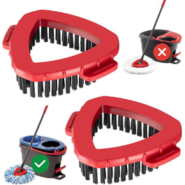 Змінна насадка для швабри O Cedar EasyWring Spin Mop, мікрофібра, трикутна з жорсткою щетиною, для ванної, кухні, басейну, скла та плитки, 2 шт.