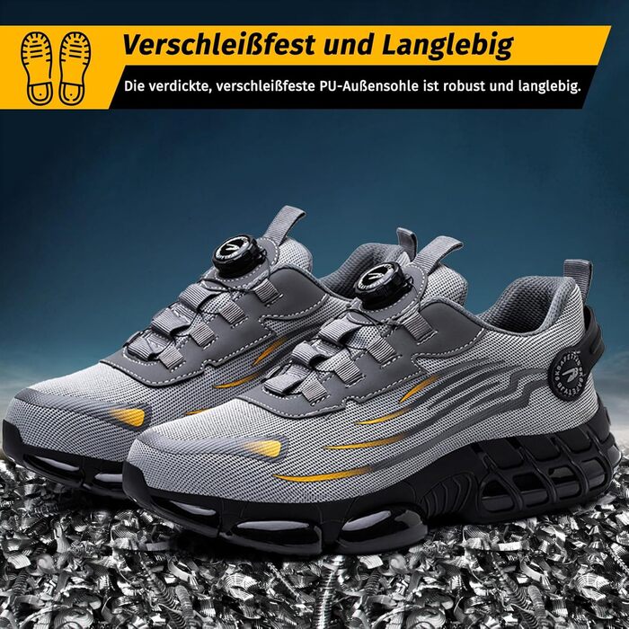 Черевики робочі чоловічі S3 Explorer 3.0. Легкі спортивні черевики для роботи. Захист від ударів та проколів. Модель A266, сірий (47 EU)