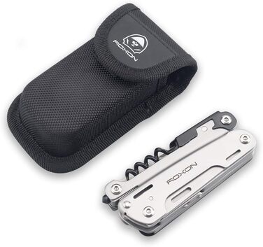 Roxon Storm 16-in-1 Multifunction Tool - Unisex Adult Silver Multitool - S801
