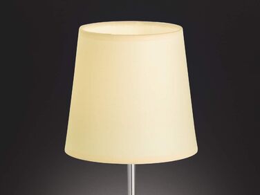 Настільна лампа WOFI Cesena, 1-лампова, чорна, тканинний абажур (бежевий), 14 x 14 x 32 см