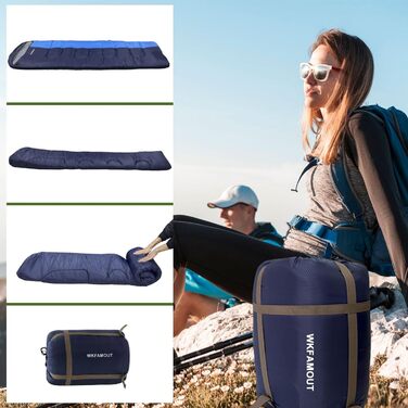 Сплячий мішок Outdoor для дорослих, зимовий, машинного прання, водонепроникний, 3-4 сезони, з компресійним мішком, для кемпінгу, походів, подорожей, 0°C, комфортний, рожевий