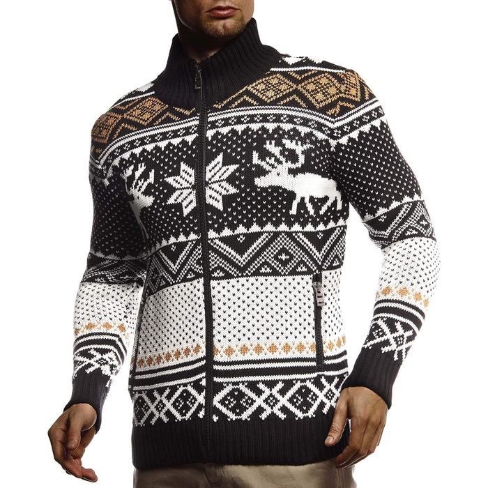 Чоловіча зимова куртка Leif Nelon з коміром-норкою, тепла фрітайм куртка, модель LN20759 (M, Чорний)