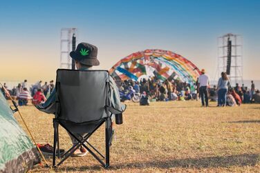 Stagecaptain CSB-5282 GY: Складний крісло-пляжний стілець для кемпінгу, фестивалів, саду та пляжу - сірий