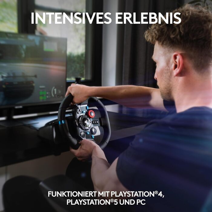 Руль Logitech G29 Driving Force з Force Feedback, 900°, шкіряний, педалі з нержавіючої сталі, для PS4/PS3/PC/Mac, чорний
