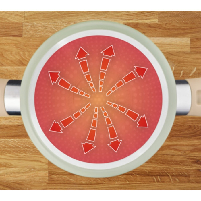 Каструля традиційна з кришкою Tefal Blossom G1744624, алюмінієва, для індукційних плит, 5,2 л