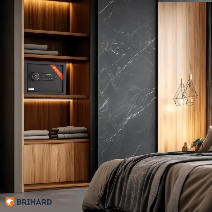 Сейф для дому Business XL Safe Tresor 50x35x36 см з біометричним датчиком, вогнестійкий, 60л для документів A4