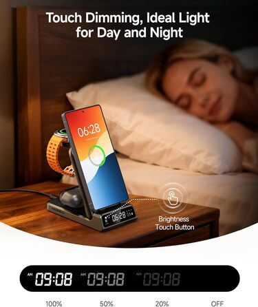 Бездротова зарядка SwanScout 703S 3-в-1 для Samsung Galaxy S25/S24/Fold 7, Watch 8/8 Classic/Ultra, Buds (без адаптера)