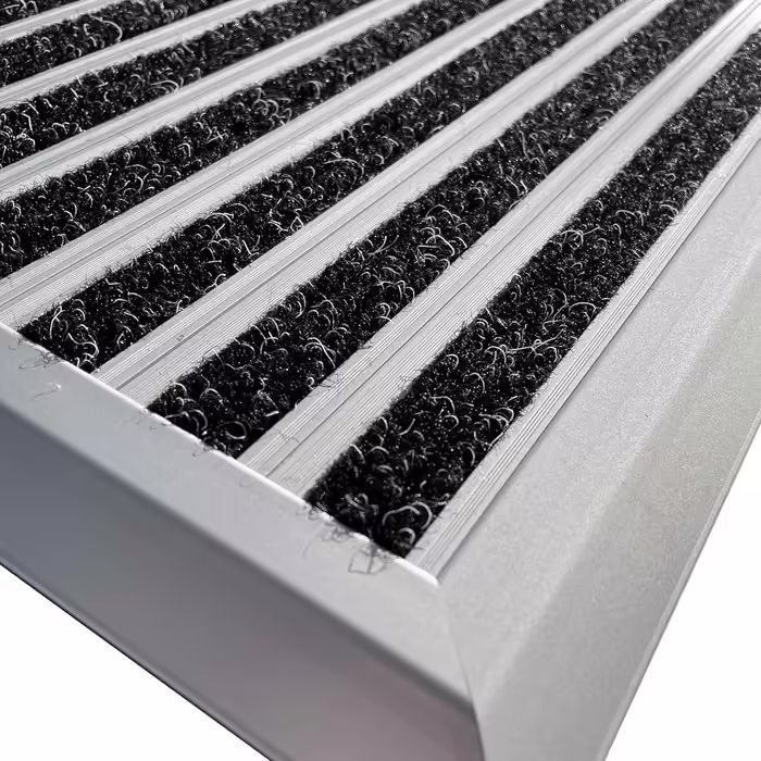 Nicoman Aluminium - Door Mat for Indoor and Outdoor Use | Entrance Mat with High Cleaning Performance & Attractive Metal Look | Doormats for the Front Door