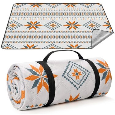 Плед для пікніка водонепроникний 200x200 см, пляжний килим без піску, складаний, з ручкою для перенесення (на 4-6 осіб) - ідеально для пляжу, кемпінгу та пікніків