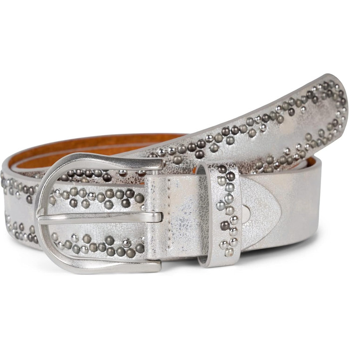Пряжка StyleBREAKER з кольоровими заклепками, ремінь з екошкіри, унісекс, регульований, срібний