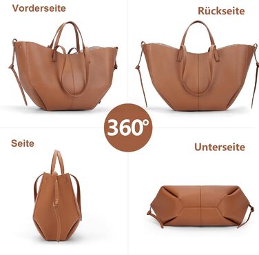 Велика жіноча сумка-шопер TIAASTAP зі штучної шкіри, елегантна сумка на плече для університету, покупок, подорожей, колір верблюжий