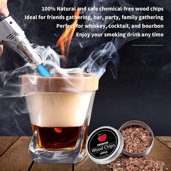 RoseFlower Cocktail Smoker Set, Nostalgie Smoker Set for Whiskey, Drinks, Bourbon, Steak, Fish and Cheese – Infused Smoke for Drinks and Food – Home/Garden/Grill - Father's Day Gift (#3)