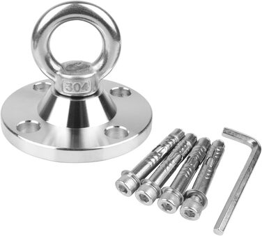 TSSS 360 Degree Swivel Ceiling Hook Swing Set Punching Bag Hammock - Up to 500kg Load Capacity Stainless Steel Wall Swivel Hook, Hook Base, Hanging Swing, Yoga Hook