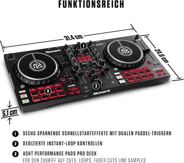 DJ контролер Numark Mixtrack Pro FX з Serato DJ: 2 деки, аудіоінтерфейс, дисплеї Jogwheel та FX-панелі