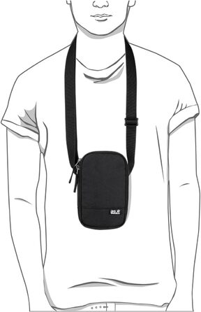 Сумка через плече Jack Wolfskin Secretary чорна, унісекс, універсальний розмір